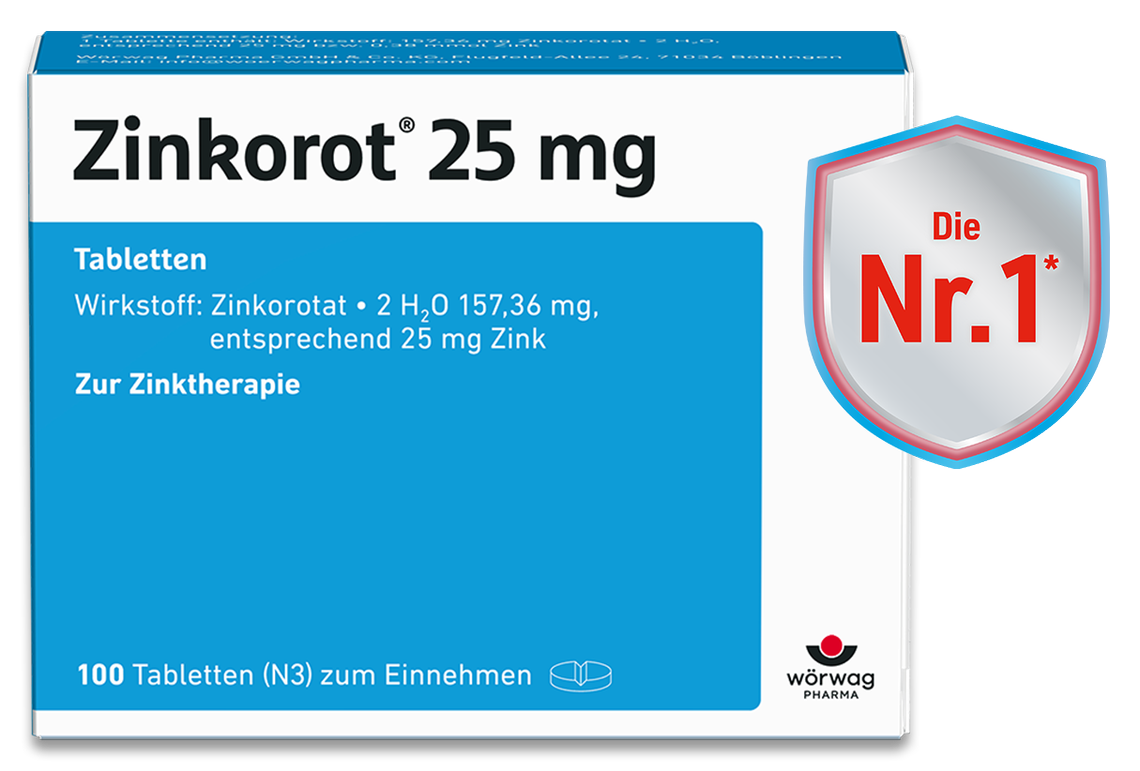 Zinkorot<sup>&reg;</sup> 25 mg:<br> Kann Zinkmangel effektiv ausgleichen